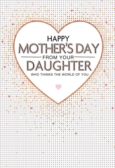 Mothers Day Card: Heart Frm Dau