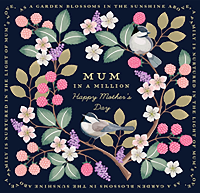 Mothers Day Card: Botanique Mum In A Million