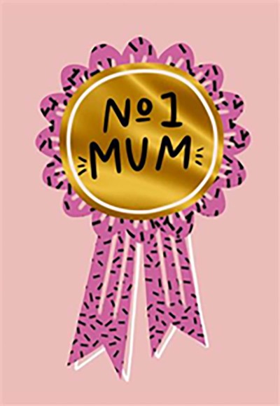Mothers Day Card: No 1 Mum Pink Ribbon