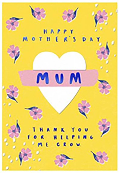 Mothers Day Card: Helping Me Grow