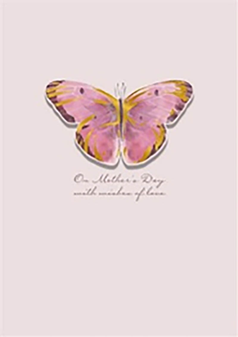 Mothers Day Card: Pink Butterfly