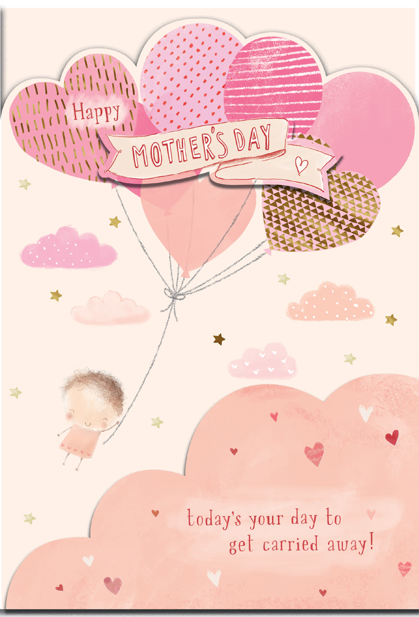 Mothers Day Card: Cute Balloons