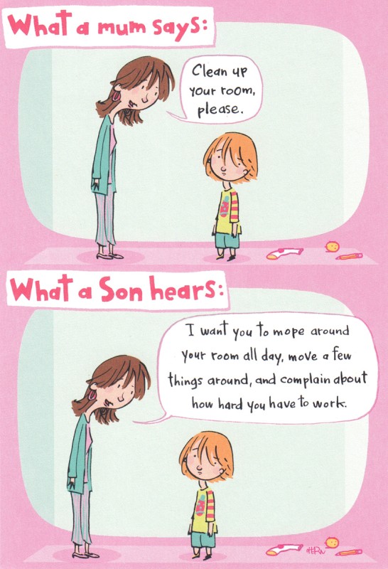 Mothers Day Card: From Son Mope Around