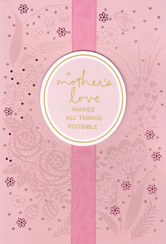 Mothers Day Card: Lg Mothers Love Pink