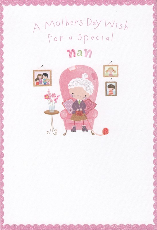 Mothers Day Card: Nan Sitting In Chair