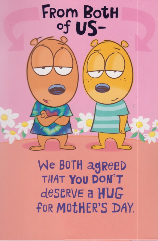 Mothers Day Card: Lge From Both Humour