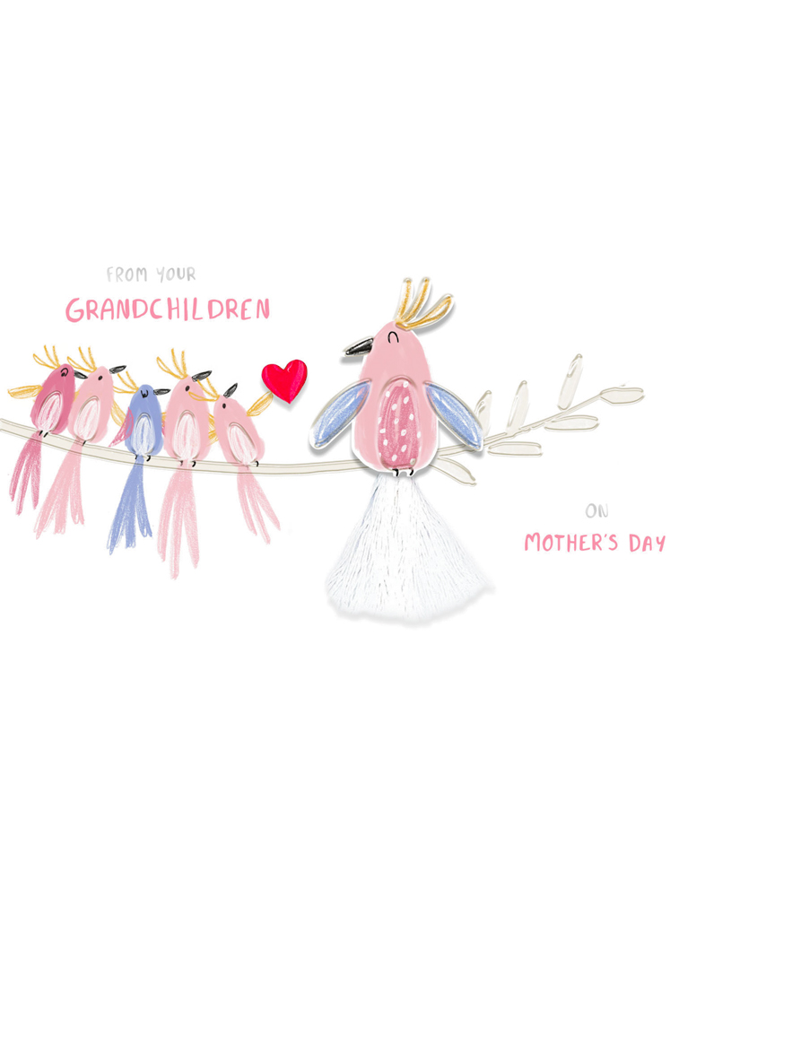 Mothers Day Card: From Grandchn Birds