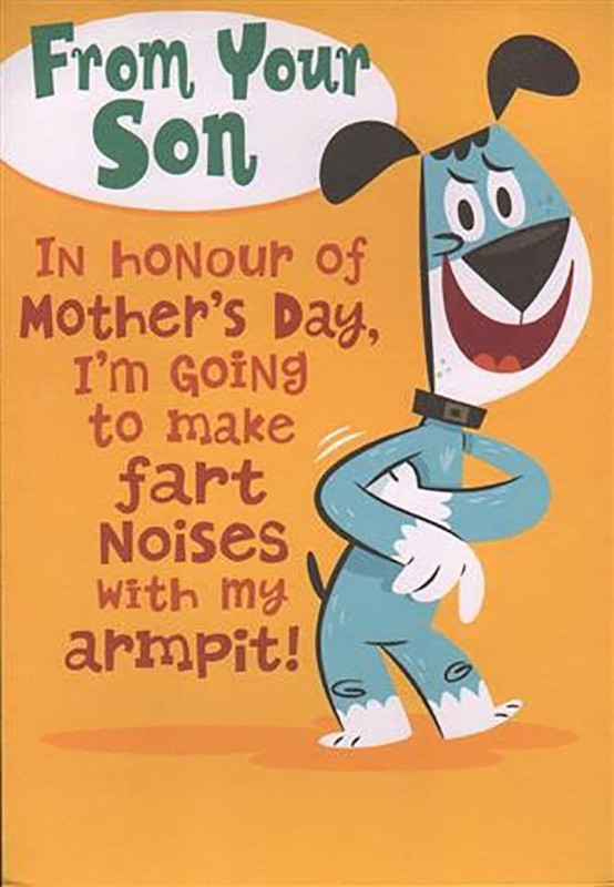 Mothers Day Card: From Son Hum Juv