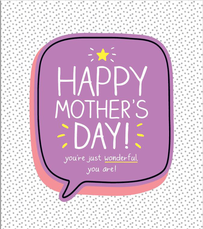 Mothers Day Card: Lge Happy Jacksn Speech