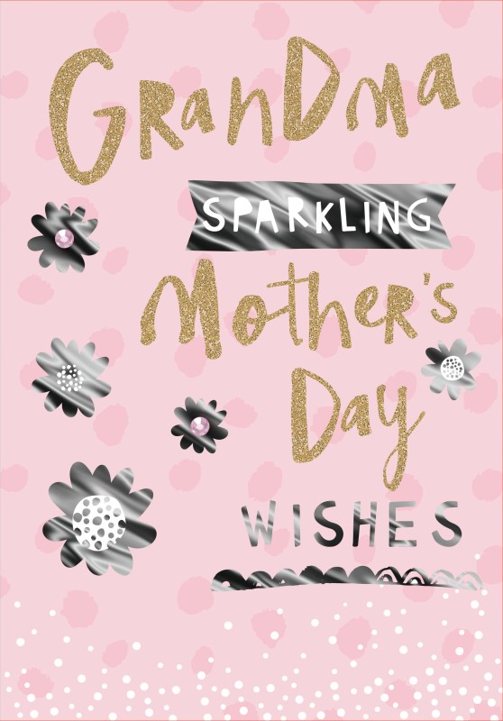 Mothers Day Card: Lge Grandma Sparkling