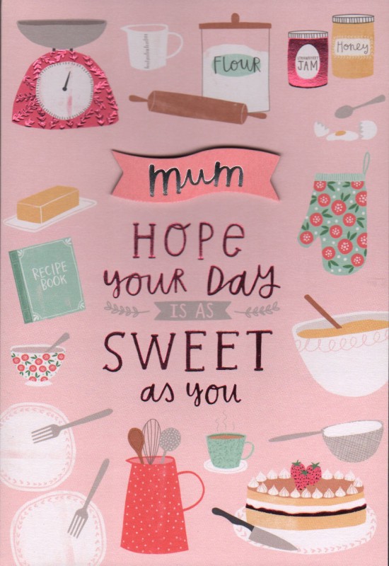 Mothers Day Card: Lge Mum Cooking Icons