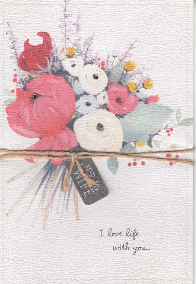 Mothers Day Card: Wife Artistic Floral