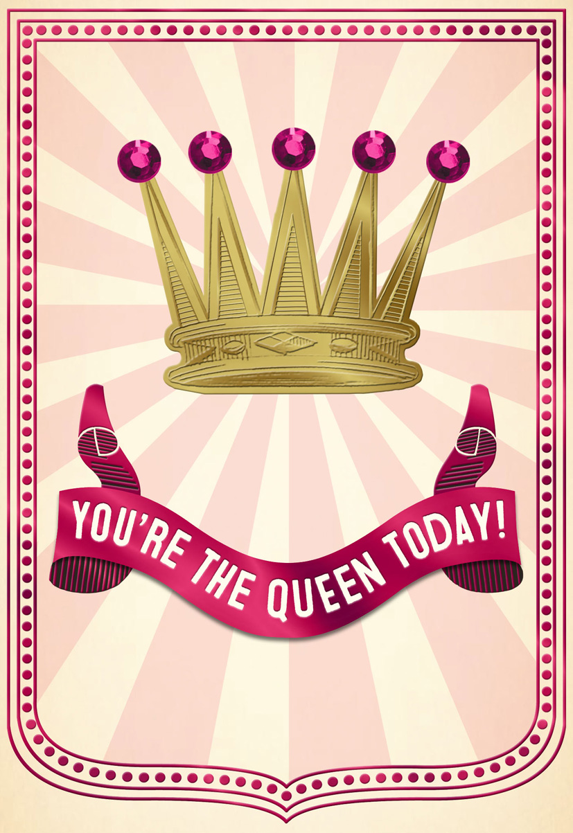 Mothers Day Card: Shoebox Queen Today