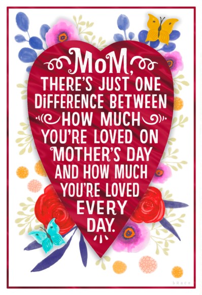 Mothers Day Card: Shoebox Red Heart