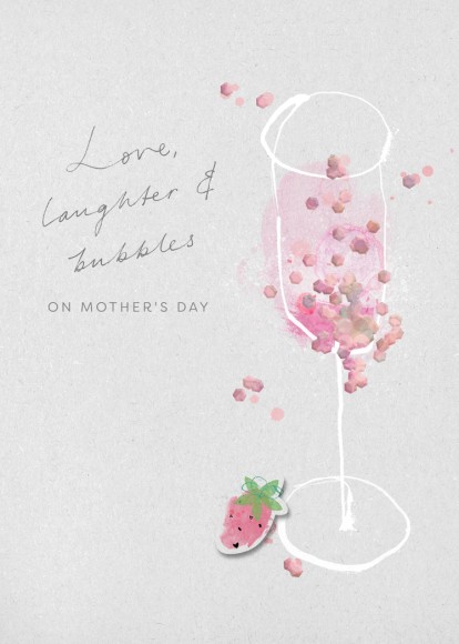 Mothers Day Card: Lge Bubbles