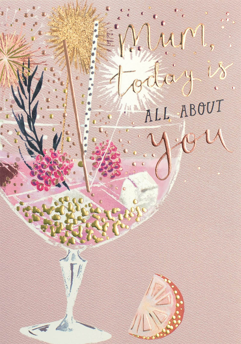 Mothers Day Card: Apricot Cocktail About You
