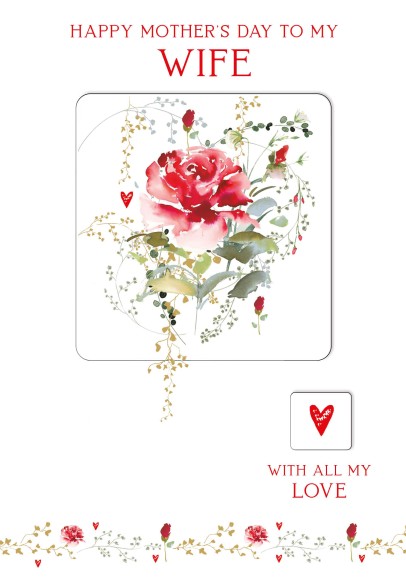 Mothers Day Card: Rose Press