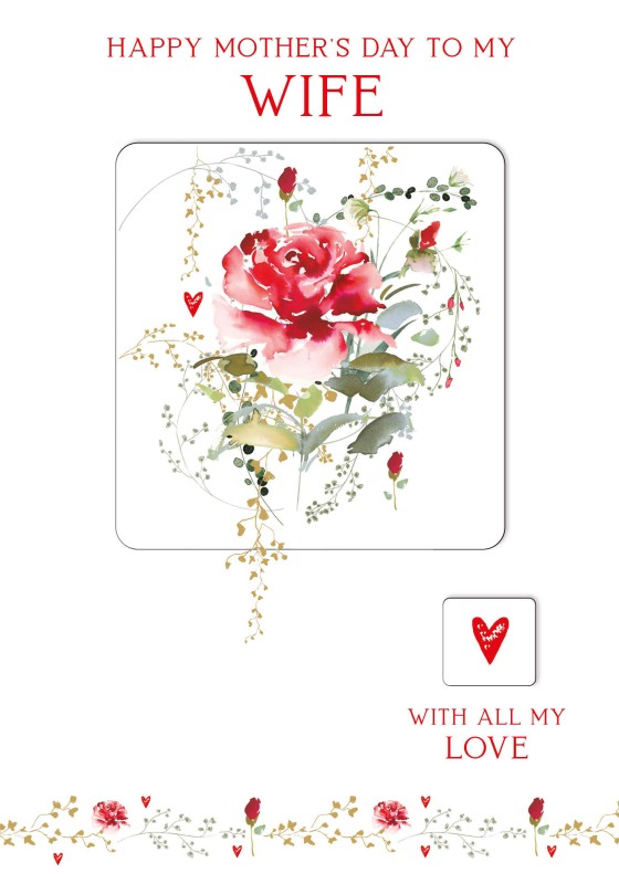 Mothers Day Card: Rose Press