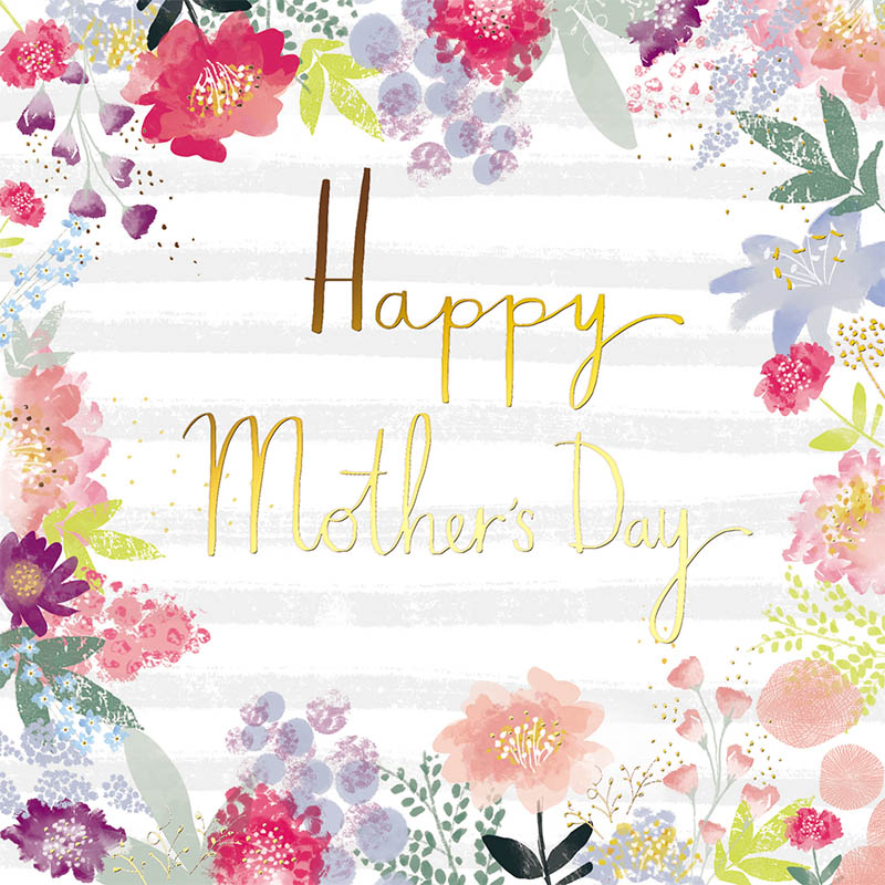 Mothers Day Card: Floral Border