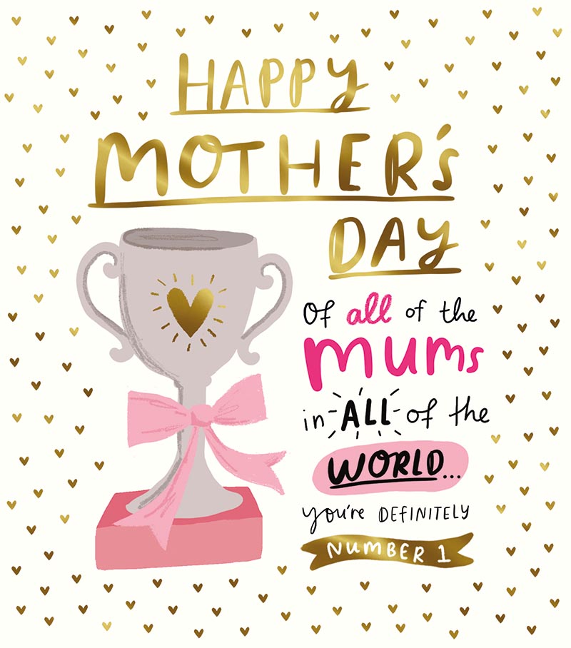 Mothers Day Card: Number 1 Mum
