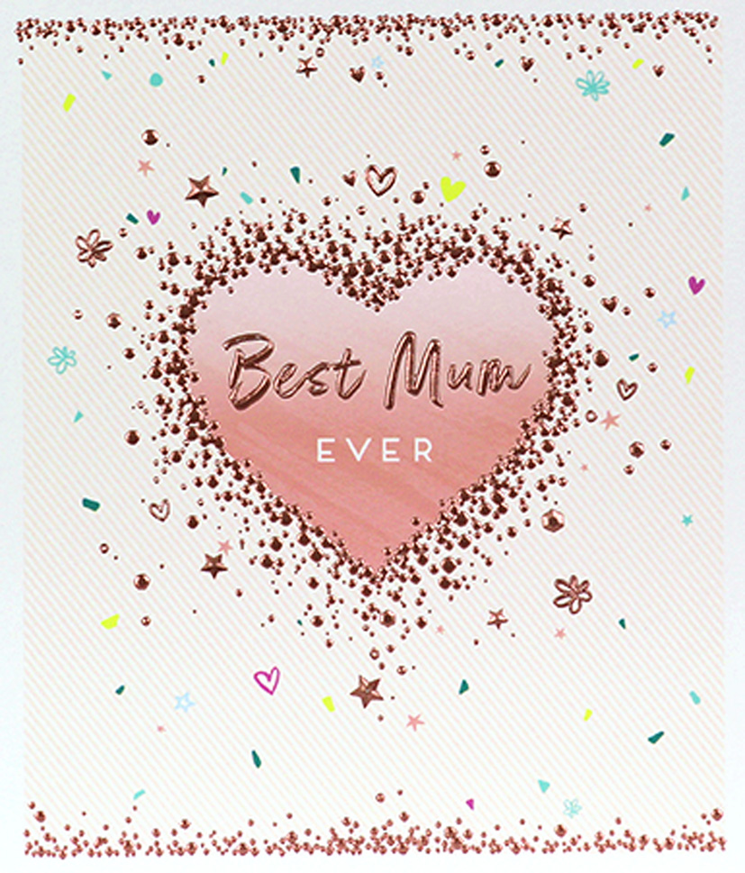 Mothers Day Card: Forget Me Not Heart