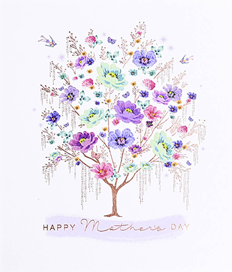 Mothers Day Card: Lemon Sorbet Flower Tree