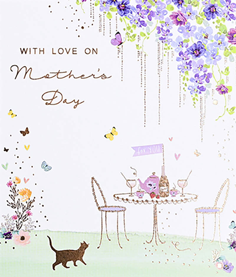 Mothers Day Card: Lemon Sorbet Tea Cat