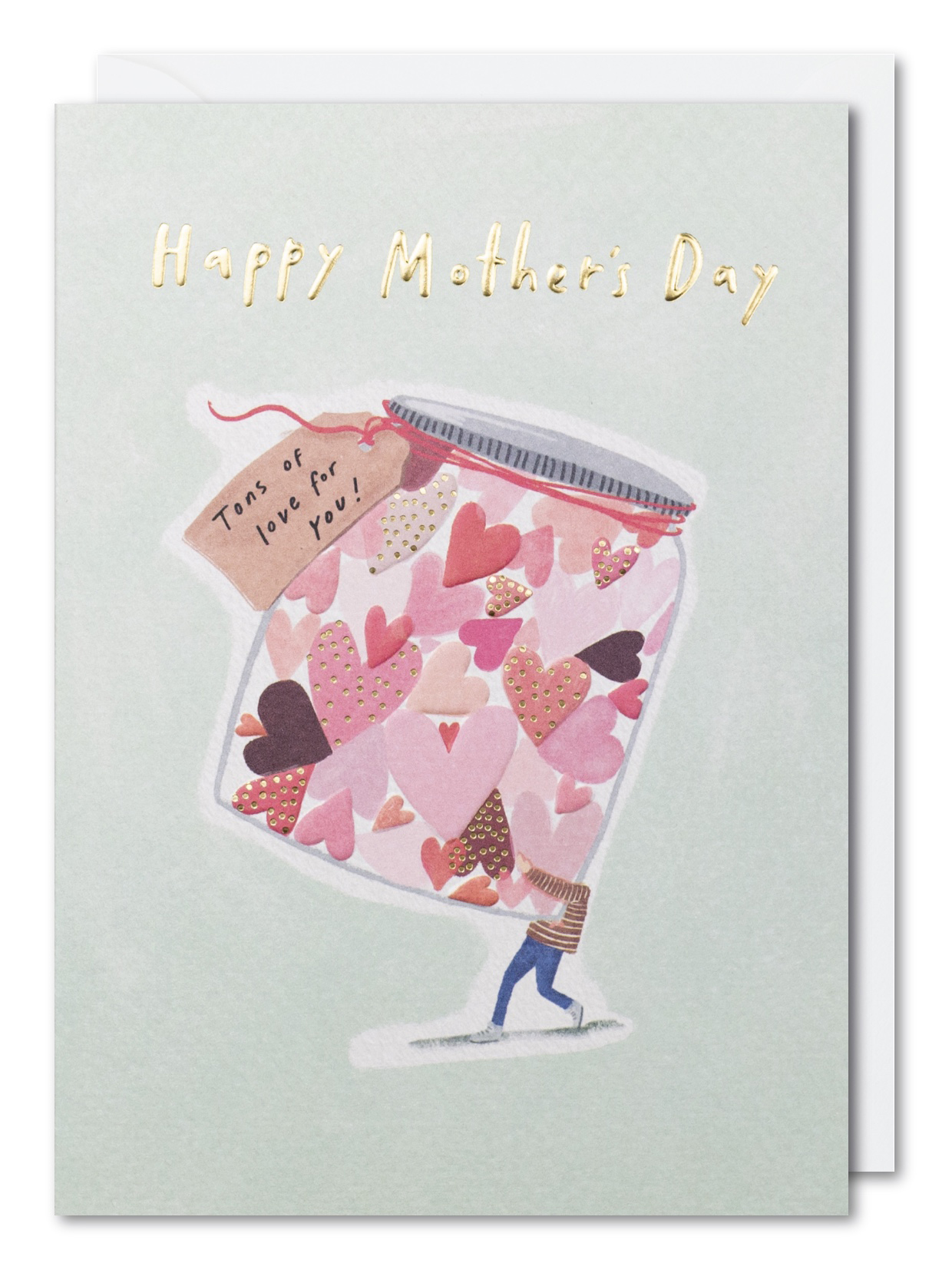Mothers Day Card: Momento Jar Of Hearts