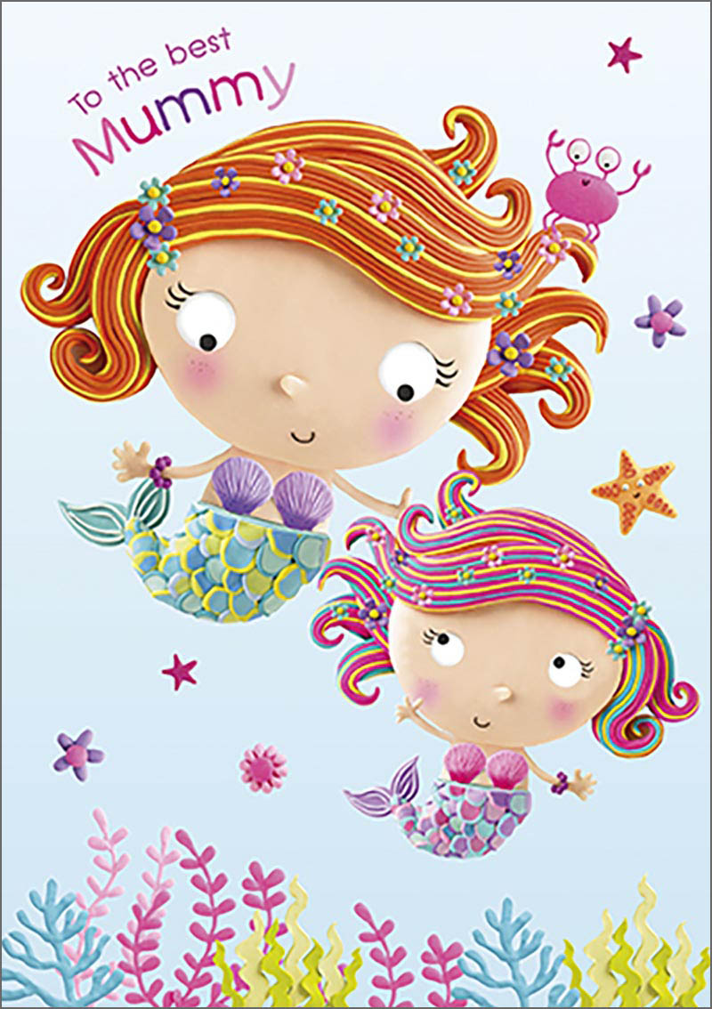 Mothers Day Card: Marzipan Toybox Mermaid