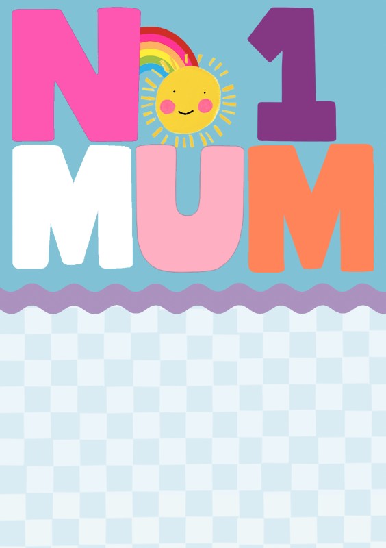 Mothers Day Card: Colour Hub No 1 Mum