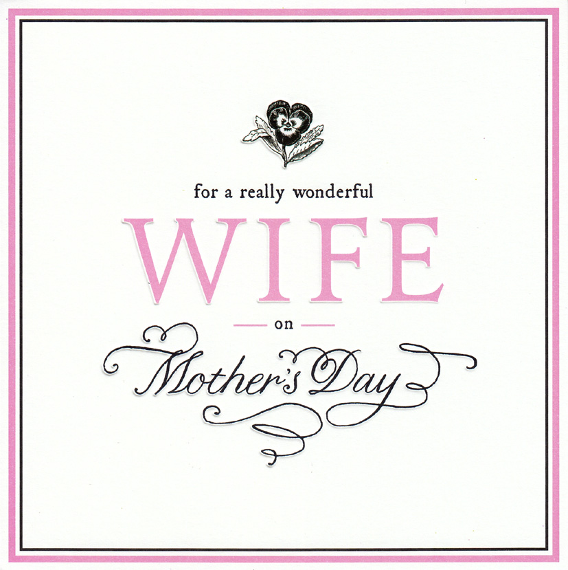 Mothers Day Card: Alice Scott Wife