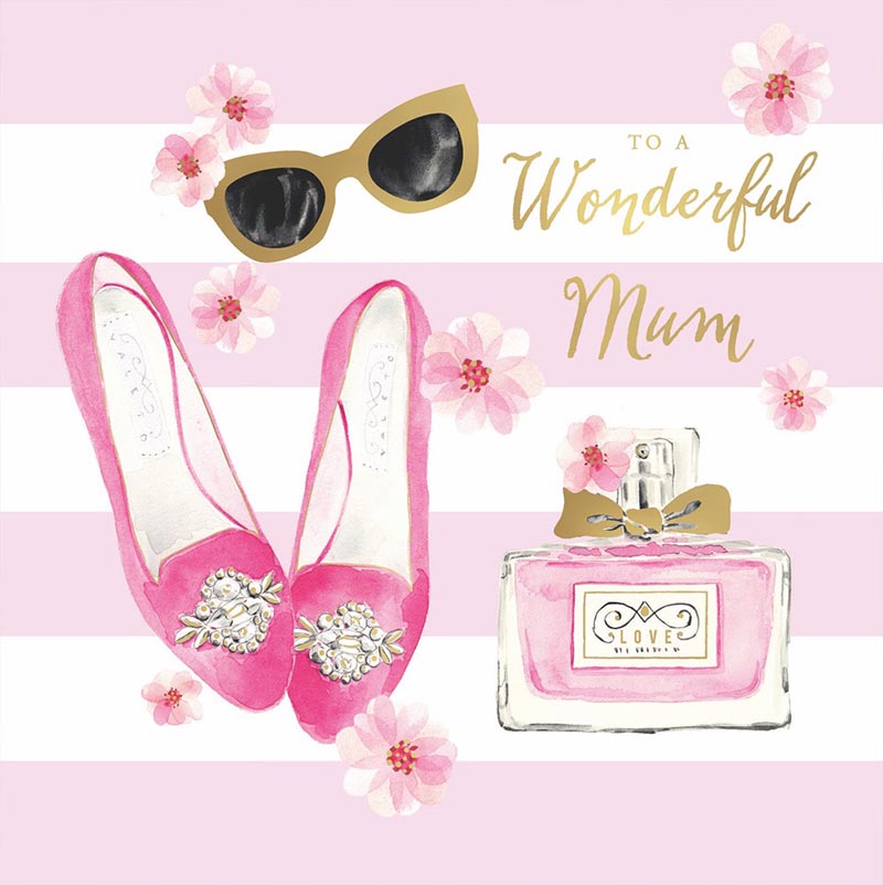 Mothers Day Card: Clementine Pink Shoes