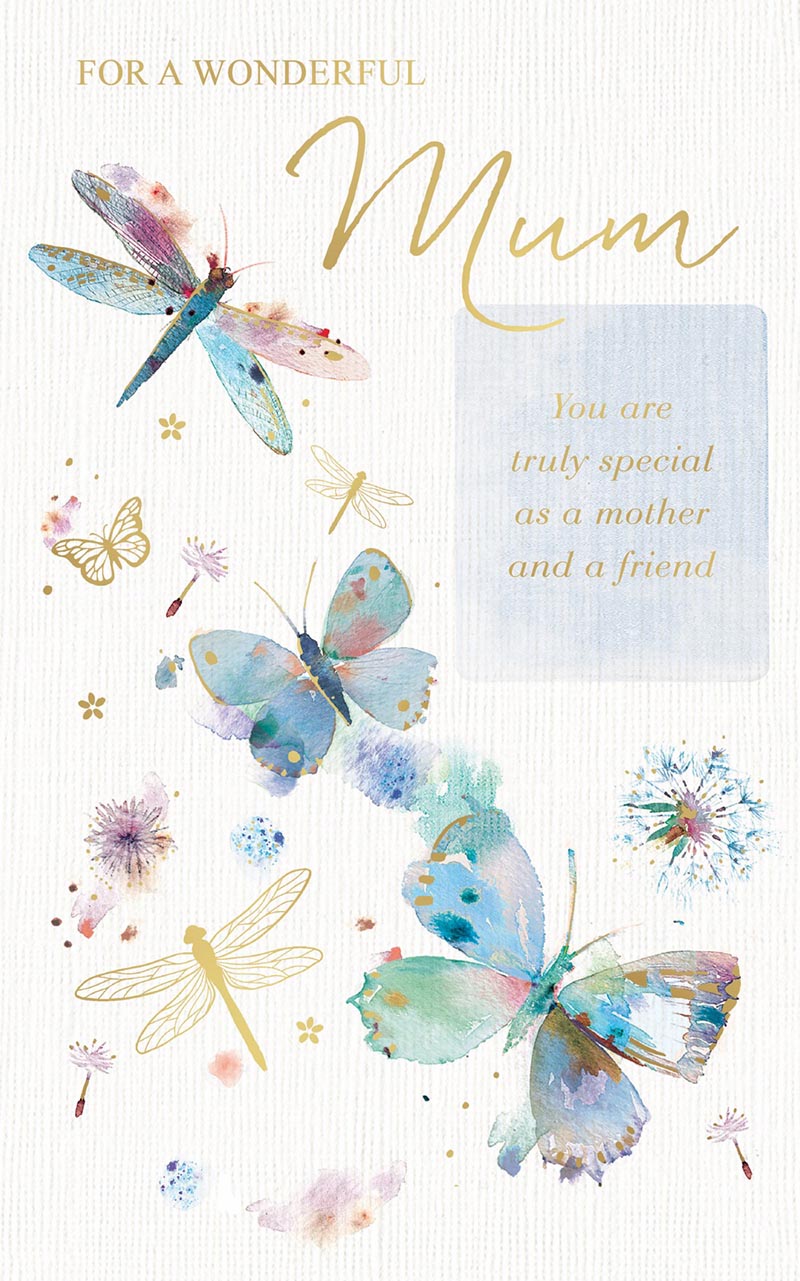 Mothers Day Card: Mum Watercolour Butterfly