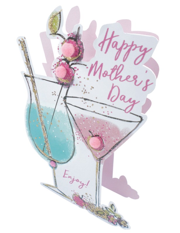 Mothers Day Card: 3D Paper Dazzle Cocktails