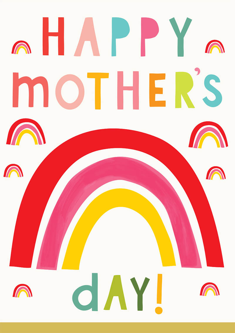 Mothers Day Card: Happy Rainbows