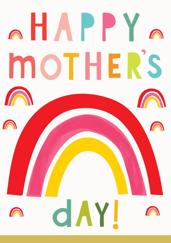 Mothers Day Card: Happy Rainbows
