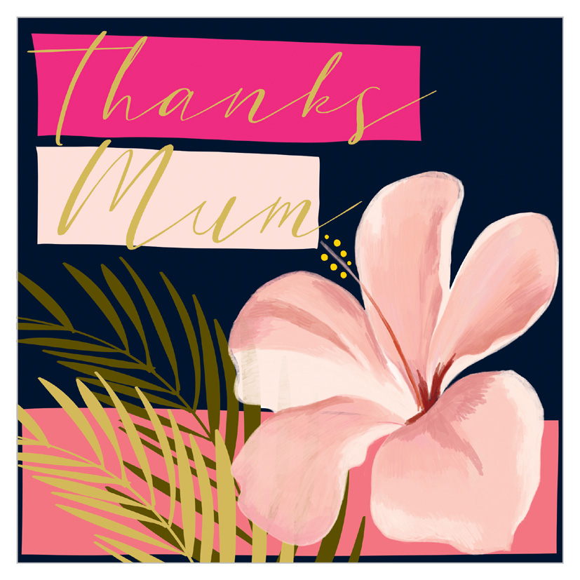 Mothers Day Card: Mama Square Thanks Mum