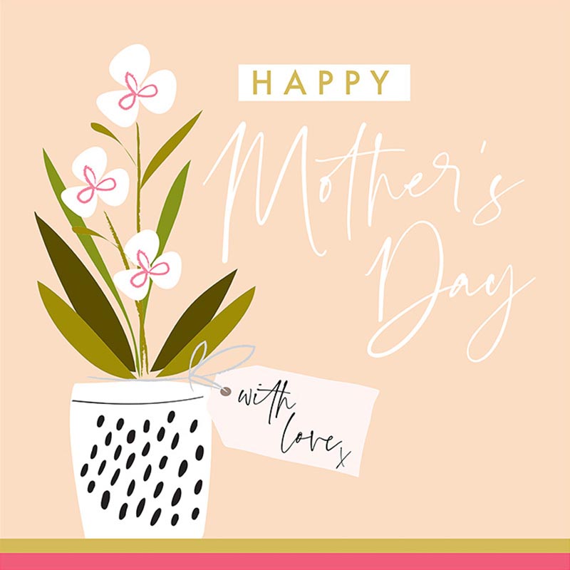 Mothers Day Card: With Love Orchid