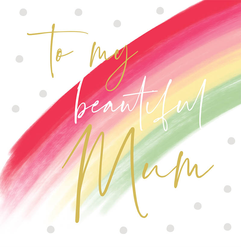 Mothers Day Card: Aura Rainbow Beautiful Mum