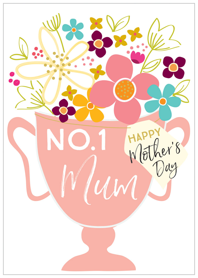 Mothers Day Card: No 1 Mum
