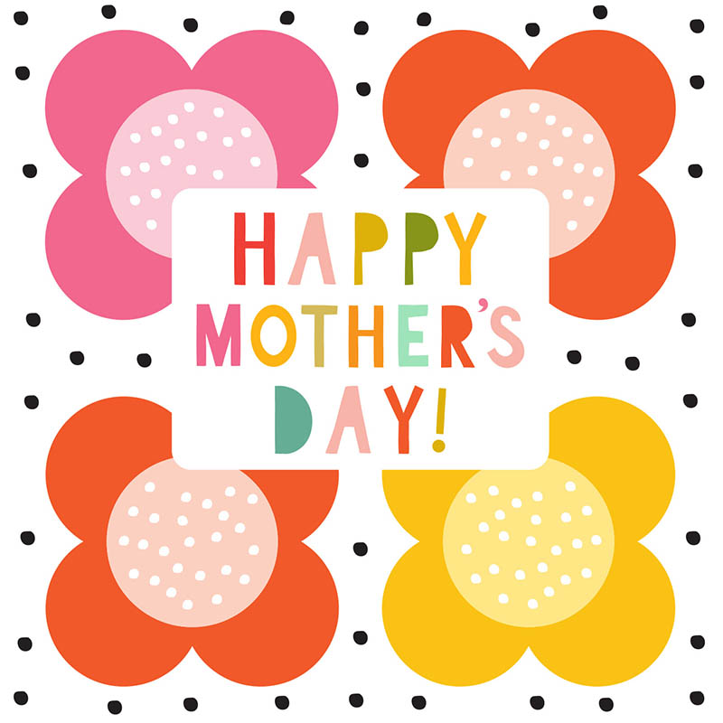 Mothers Day Card: Zest Flowers