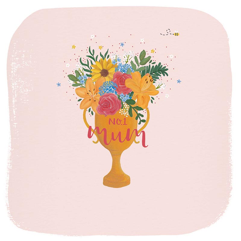 Mothers Day Card: Number 1 Mum