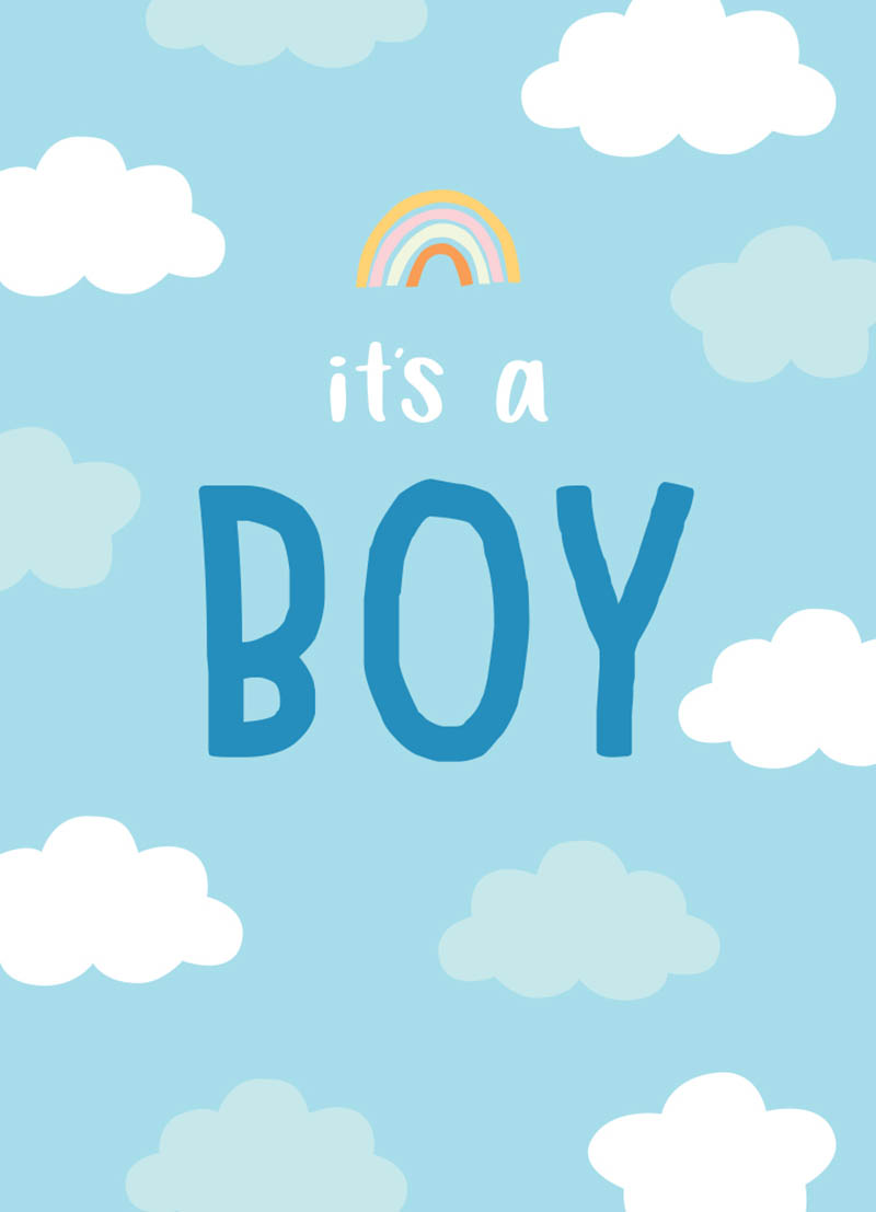 Mini: Its A Boy Clouds