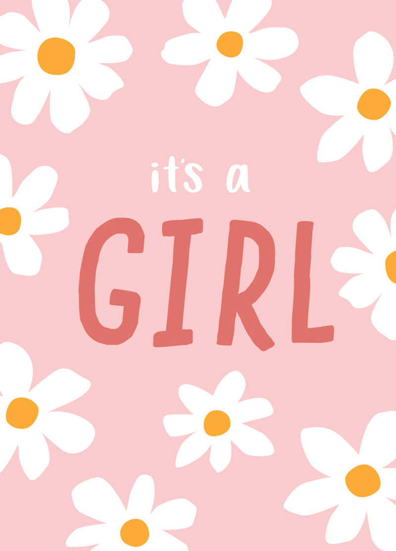 Mini: Its A Girl Daisies