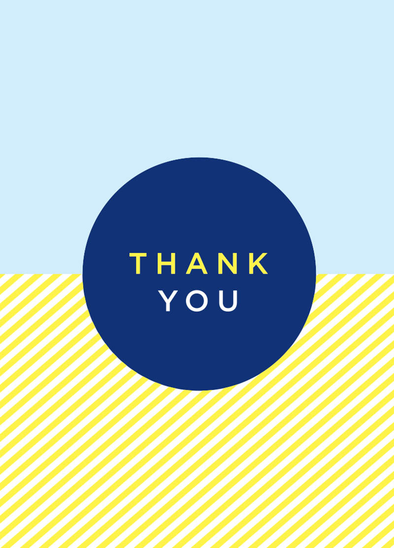 Mini: Thank You Blue Yellow