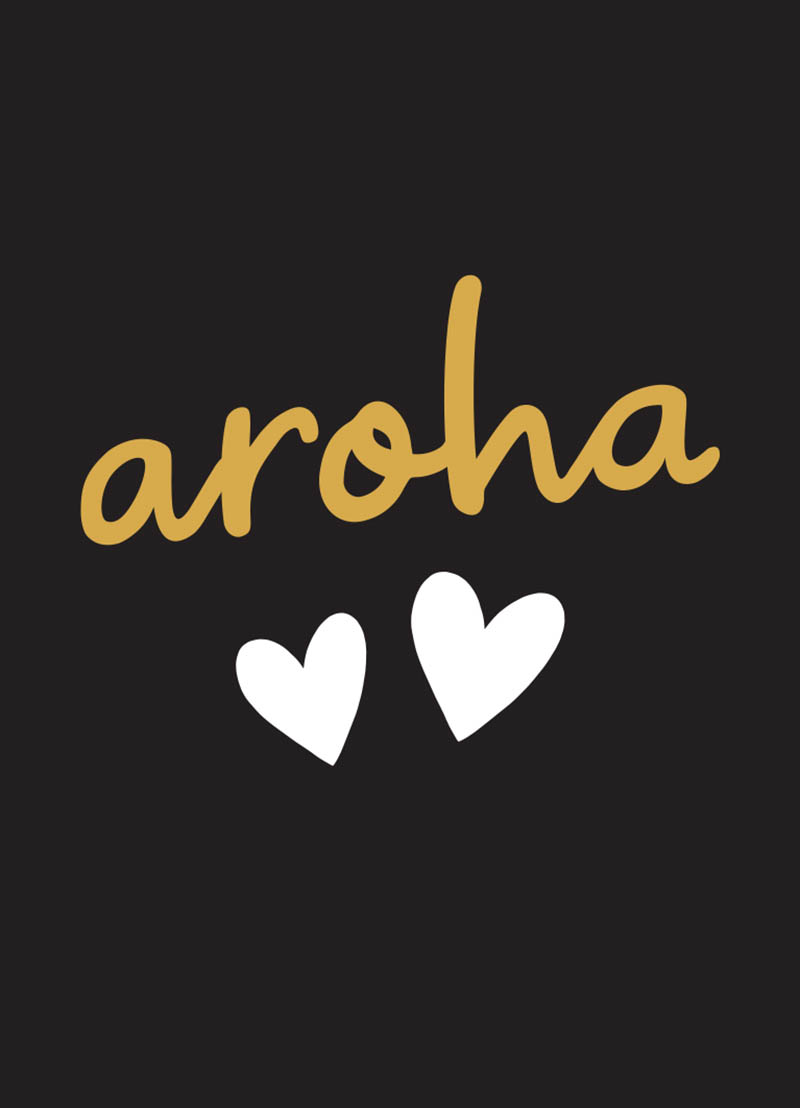Mini: Black Aroha Hearts