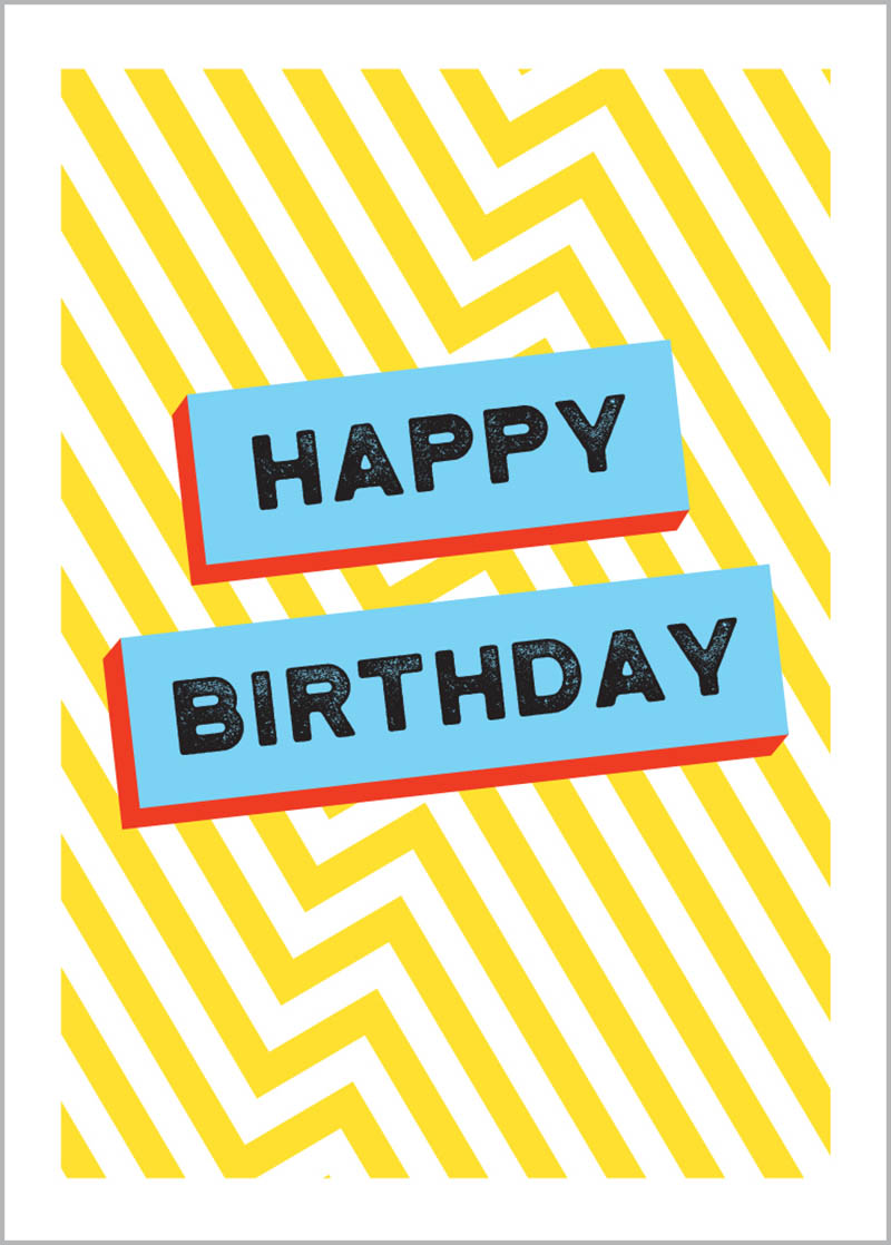 Mini: Happy Bithday Zig Zag