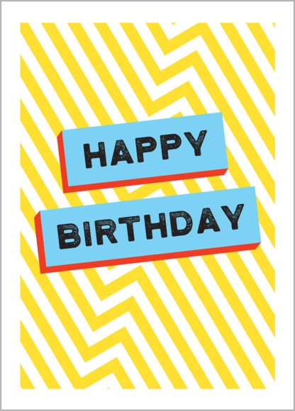 Mini: Happy Bithday Zig Zag
