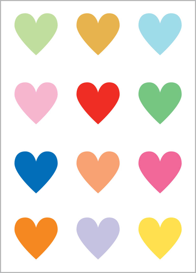 Mini: Colourful Hearts