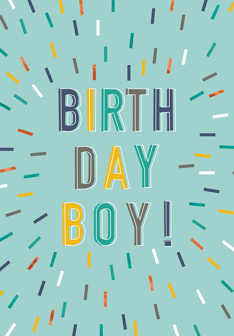 Birthday Boy Confetti Beams